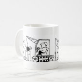Mug Dessin de l'entrepreneur de démolition (Devant gauche)