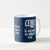 Mug Dessin de ligne Cellist intelligent (Devant droit)