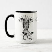 Mug Dessin de ligne noire - Lyre Bird (Gauche)