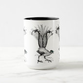 Mug Dessin de ligne noire - Lyre Bird (Centre)