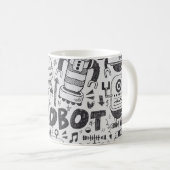 Mug Dessin de l'illustrateur de robots à doodles (Devant droit)