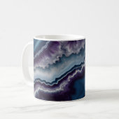 Mug dessin de marbre d'agate bleu violet blanc (Devant gauche)