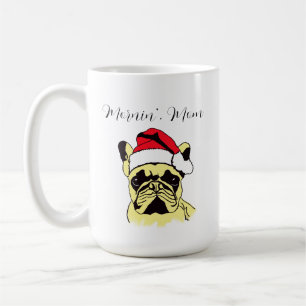 Mug Dessin de Noël de Bulldog