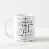 Mug Dessin de nombre de pi (Gauche)