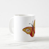 Mug Dessin de papillon jaune orange (Devant gauche)