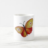 Mug Dessin de papillon jaune orange (Centre)