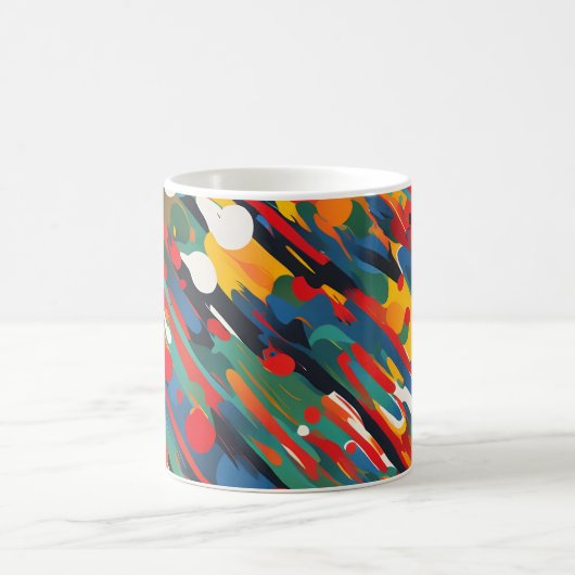 Mug Dessin de peinture diagonale (Centre)