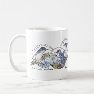 Mug Dessin de pingouin bleu Souvenir de Nouvelle-Zéla