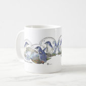 Mug Dessin de pingouin bleu Souvenir de Nouvelle-Zélan (Devant gauche)