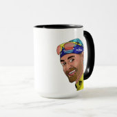 Mug Dessin de Portrait Numérique Marco Pantani Il Pira (Devant droit)