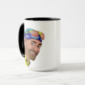 Mug Dessin de Portrait Numérique Marco Pantani Il Pira (Devant gauche)