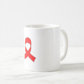 Mug Dessin de ruban rouge (Devant droit)