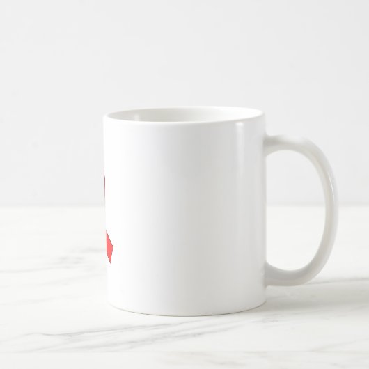 Mug Dessin de ruban rouge (Droite)