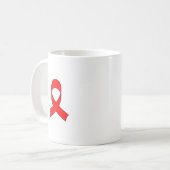 Mug Dessin de ruban rouge (Devant gauche)