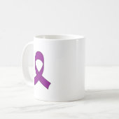 Mug Dessin de ruban violet (Devant gauche)