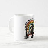 Mug Dessin de silhouette de cimetière de sorcière vint (Devant gauche)