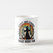 Mug Dessin de silhouette de cimetière de sorcière vint (Centre)