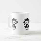 Mug Dessin de Singe Bébé mignon - Kawaii Nursery Art (Devant gauche)