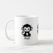 Mug Dessin de Singe Bébé mignon - Kawaii Nursery Art (Gauche)
