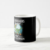 Mug Dessin de sorcière d'Halloween de dinosaure drôle (Devant droit)