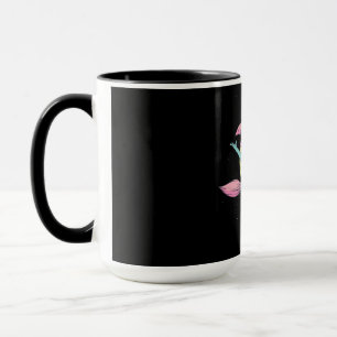 Mug Dessin de sorcière volant sur un balai pour Hallow