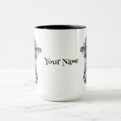 Mug Dessin de Tangle floral - (Centre)