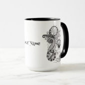 Mug Dessin de Tangle floral - (Devant droit)