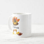 Mug Dessin de Thanksgiving pour le football turc (Devant gauche)