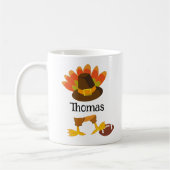 Mug Dessin de Thanksgiving pour le football turc (Gauche)