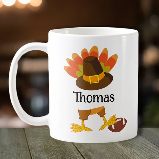 Mug Dessin de Thanksgiving pour le football turc