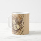 Mug Dessin de violon de grunge Abstrait cool (Devant gauche)