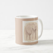 Mug Dessin d'éléphant d'art (Devant droit)
