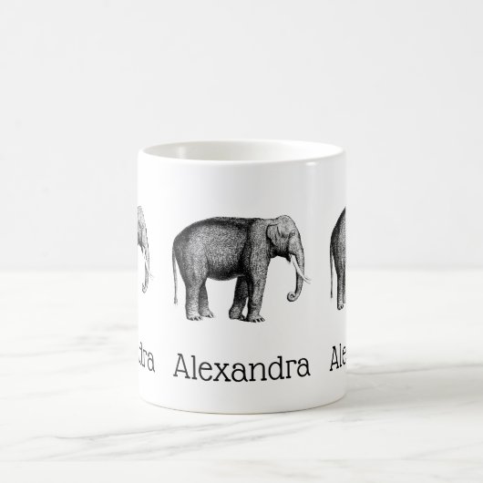 Mug Dessin d'éléphant vintage (Centre)