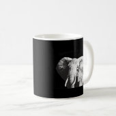 Mug Dessin d'éléphants de Bush en Afrique (Devant droit)