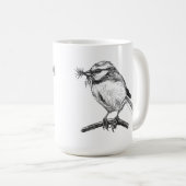 Mug Dessin d'encre bleu (Devant droit)