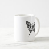 Mug Dessin d'encre de papillon noir et blanc Zebra (Devant droit)