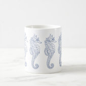 Mug Dessin des hippocampes gris bleu (Centre)
