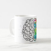 Mug Dessin d'idée de psychologie cérébrale (Devant gauche)
