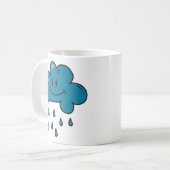 Mug Dessin d'illustration de pluie nuageuse | Météo & (Devant gauche)