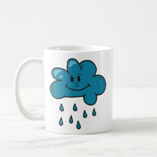Mug Dessin d'illustration de pluie nuageuse   Météo & 
