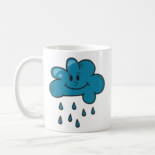 Mug Dessin d'illustration de pluie nuageuse | Météo & (Gauche)