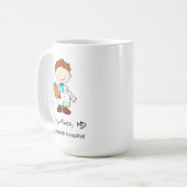 Mug Dessin d'illustrations d'une infirmière personnali (Devant gauche)
