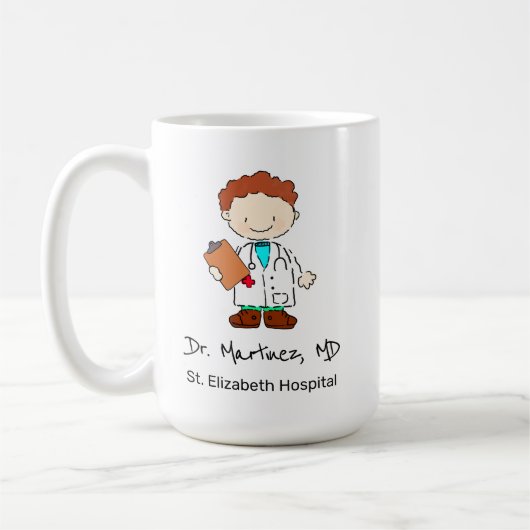 Mug Dessin d'illustrations d'une infirmière personnali (Gauche)