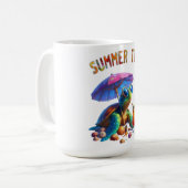 Mug Dessin d'Imaginaire d'une tortue se reposant sur l (Devant gauche)