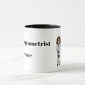 Mug Dessin d'optométriste féminin Nom de la bande (Centre)