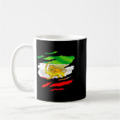 Mug Dessin drapeau Iran carte lion soleil (Gauche)