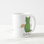 Mug Dessin drôle de cactus "Catcus" (Devant droit)