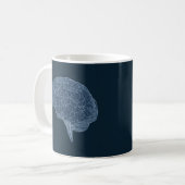 Mug Dessin du cerveau polygonal - Réseau neuronal (Devant gauche)