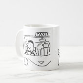 Mug Dessin du chauffeur de taxi (Devant gauche)