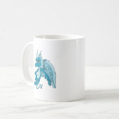 Mug Dessin du Dragon Bleu (Devant gauche)